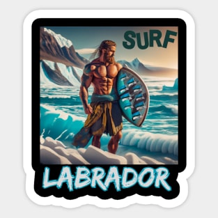 Labrador Surf City Viking Icebergs Classic Humor Sticker